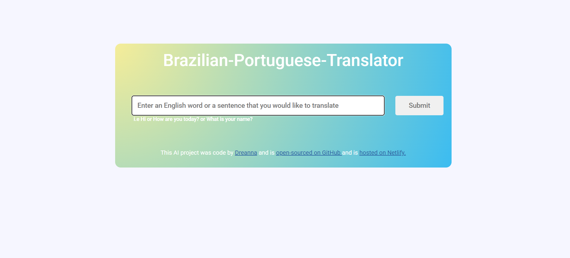 AI Brazilian Language Translator
